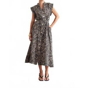 NEW JS71 collins dress in tan/black print